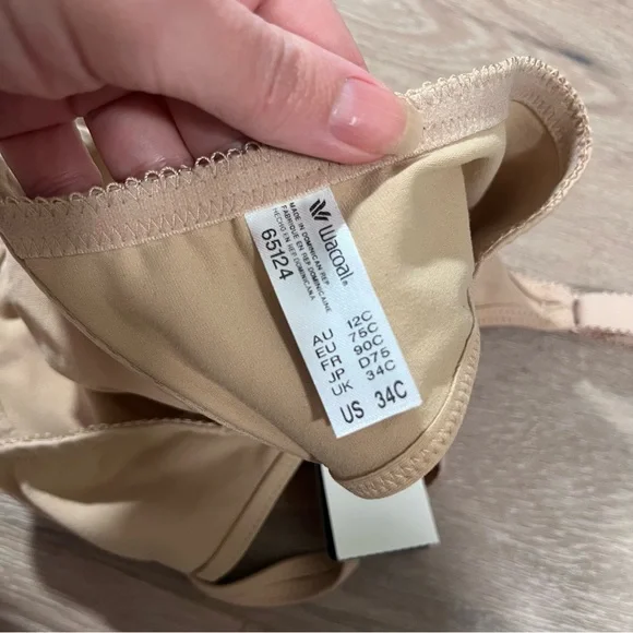 Wacoal Racerback Underwire Bra 34C Toast - Picture 5 of 6